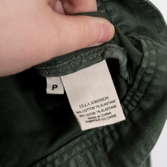 Ulla Johnson Atticus Denim Jacket Army Green F34 - Picture 10 of 12